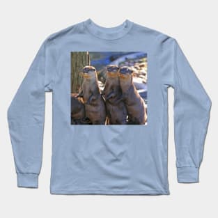 A Bevy of Otters Long Sleeve T-Shirt